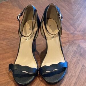 CL by Chinese Laundry Black Ankle Strap Heels